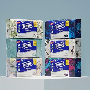템포 휴지 갑티슈 프리미엄 4겹 화장지 100매입 4개
