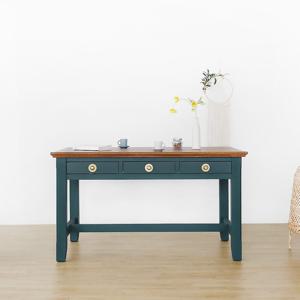 엘리 A형 식탁/테이블 양서랍형 : 제이드그린