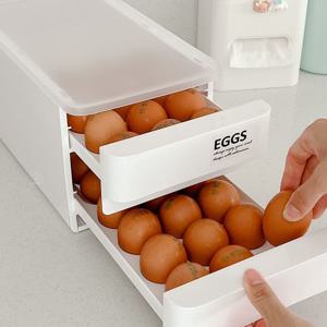 에그 홀더 냉장고 정리 계란 달걀보관함 슬라이딩 화이트 서랍 케이스