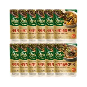 비비고 시래기 듬뿍 된장국 460g x6개+시래기 듬뿍 장터국 500g x6개