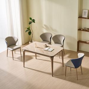 에반 4인용 포세린 세라믹식탁 1300 4인 의자 4개세트