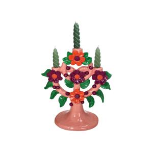 K.S.T_플라워 캔들 홀더 3구 Flower Candle Stick Pink 3Ways