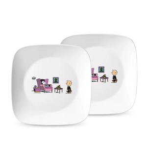 스누피더홈 사각대접시 2P