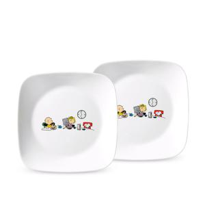 스누피더홈 사각중접시 2P