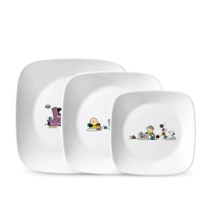 스누피더홈 사각접시 3P(소,중,대)