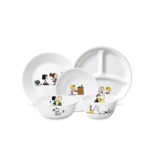 스누피더홈 한국형 1인 5P 원형 삼절홈세트