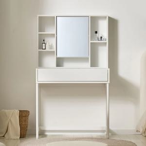 쥬리 다용도 유리선반 멀티 콘솔 화장대 (2color)