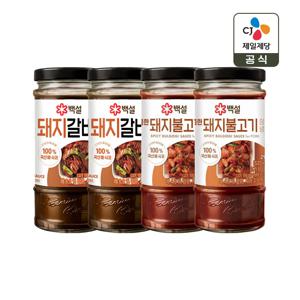 백설 돼지갈비양념 290g x2개+매콤한 돼지불고기양념 290g x2개
