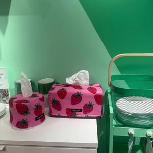 딸기 휴지케이스 원형커버 직사각 티슈커버 홈인테리어 집들이 신혼선물