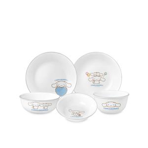 시나모롤 한국형 1인 5P 원형 찬기홈세트