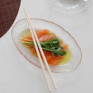 빈티지 루미낙 리프 시리즈 타원접시21cm 내열유리 투명접시 샐러드접시 프렌치 오발 트레이