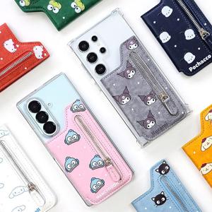 산리오 접착식 미니포켓 동전수납 카드지갑 헬로키티 마이멜로디 시나모롤 쿠로미 포차코 초코캣