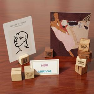 우드 메모 홀더 꽂이 가격표 네임텍 네임택 POP 각인가능