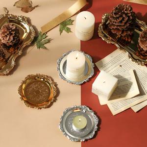 엔틱 빈티지 쟁반 트레이 인테리어 철제 메탈 예쁜쟁반 원형 사각형 실버 골드