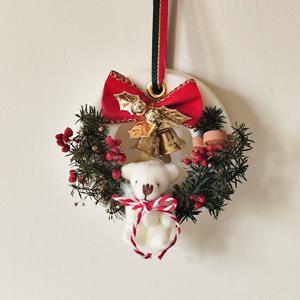 크리스마스 리스 곰돌이 왁스 타블렛 방향제