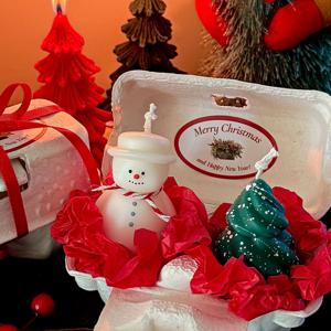 크리스마스 신사눈사람 크림트리캔들 세트 연말선물 답례품