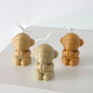 나마숭떼 요가하는 원숭이 캔들 오브제 향초 답례품