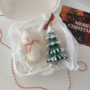 크리스마스 눈사람 트리 캔들 세트 캔들 연말선물 답례품
