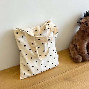 코듀로이 도트 미니 에코백