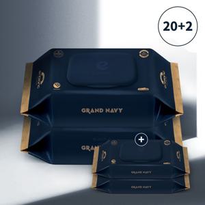 고평량 아기 물티슈 80gsm 그랜드 네이비 캡형 70매X20팩(+라이트 2팩 증정)