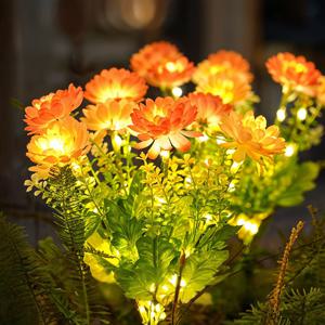 태양광 꽃 정원등 조화 꽃 조명 잔디등 외등 조경 테라스 마당 꾸미기 채송화