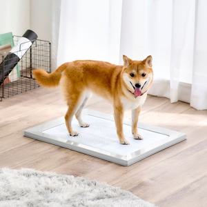 샘방지 강아지 배변패드 호환 배변판 와이드형 중형견 미끄럼 방지 마그네틱 탈착 화이트