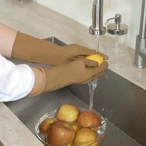 두꺼운 라텍스 주방용 고무장갑 S 5개