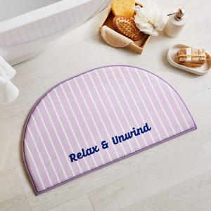 스트라이프 메모리폼 반원 발매트 LAVENDER 38X67