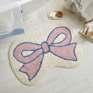 빅리본 면 터프팅 발매트 PINK 45X65