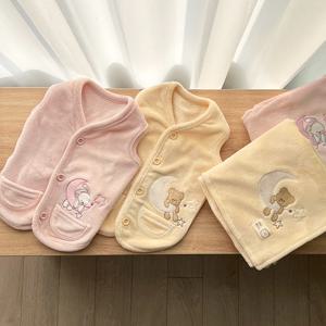 강아지 수면조끼 굿나잇 후리스 블랭킷 담요 겨울 강아지옷 XS