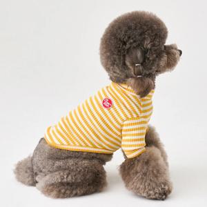 골지 스트라이프 강아지티셔츠 긴팔 봄 가을옷