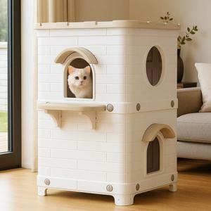 길고양이 플라스틱 2층 길냥이 실외 급식소 겨울집