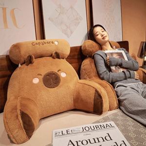 카피바라 허리쿠션 등받이 사무실 차량 침대 쇼파 허리 등 받침 인형쿠션 (2sizes)