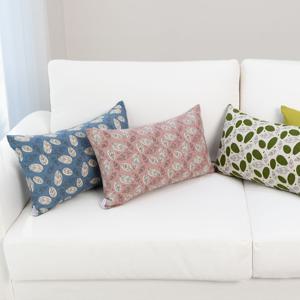 쿠션커버 5030 6030 직사각 쇼파쿠션 나뭇잎