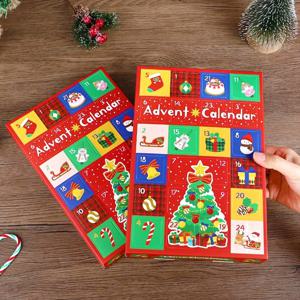 크리스마스 어드벤트 캘린더 상자 빨강양말