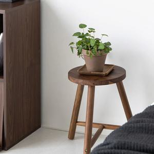 원형 스툴 원목 카페 미니 테이블 보조 간이의자 화분 받침대