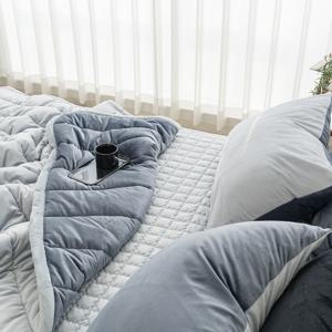 밍크 극세사 겨울침구 라지킹 차렵이불 침대패드 세트