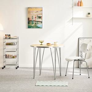 마르셀 뉴트로 미드센츄리 원형테이블 800 버터옐로