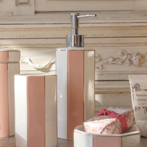 비누디스펜서 르카미에 핑크 세라믹 소재 욕실 인테리어 소품