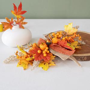 가을 단풍 조화 가랜드 도토리 엔틱 35cm 인테리어 벽장식 벽걸이