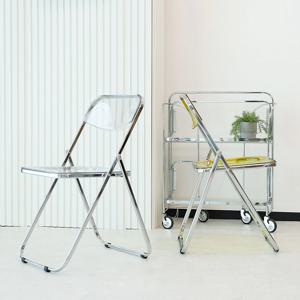 1+1 도노 미드센츄리 모던 인테리어 투명 폴딩 체어 접이식 의자 6colors