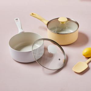 버터쿡 세라믹코팅 인덕션겸용 편수냄비 2P세트 편수18 20cm 뚜껑포함