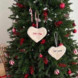 이름자수 크리스마스 하트 오너먼트 트리 소품