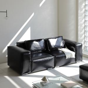 콜린 모듈형 카우치 블랙 인테리어 3인용 소파 1인 3인 4인용 가죽 쇼파