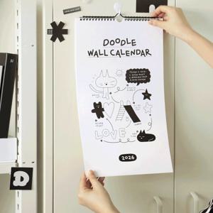 2026 일러스트 벽걸이 달력 빈티지 인테리어 벽달력 월 캘린더