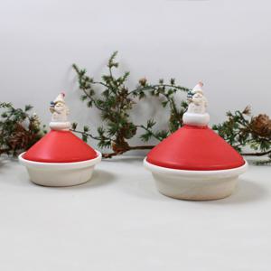 크리스마스 인테리어 소품 도자기 오브제 산타보석함/캔디볼