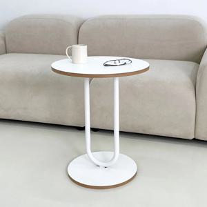 클리어 450 원형 거실 쇼파 사이드 테이블 고급형