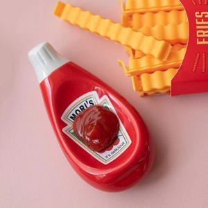 귀여운 케찹통 소스볼 미니 도자기 소스 종지 그릇 머스타드 접시