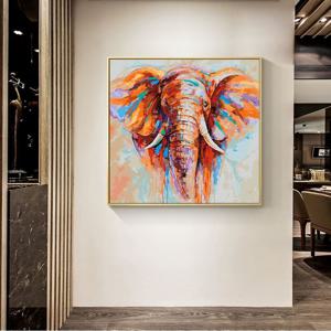 [해외]명화그리기 대형 DIY 유화 아크릴화 쉬운그림 인도 코끼리 돈들어오는그림 100