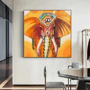 [해외]DIY명화그리기 대형 유화 아크릴화 쉬운그림 캔버스 색칠 인도 코끼리 동물 행운